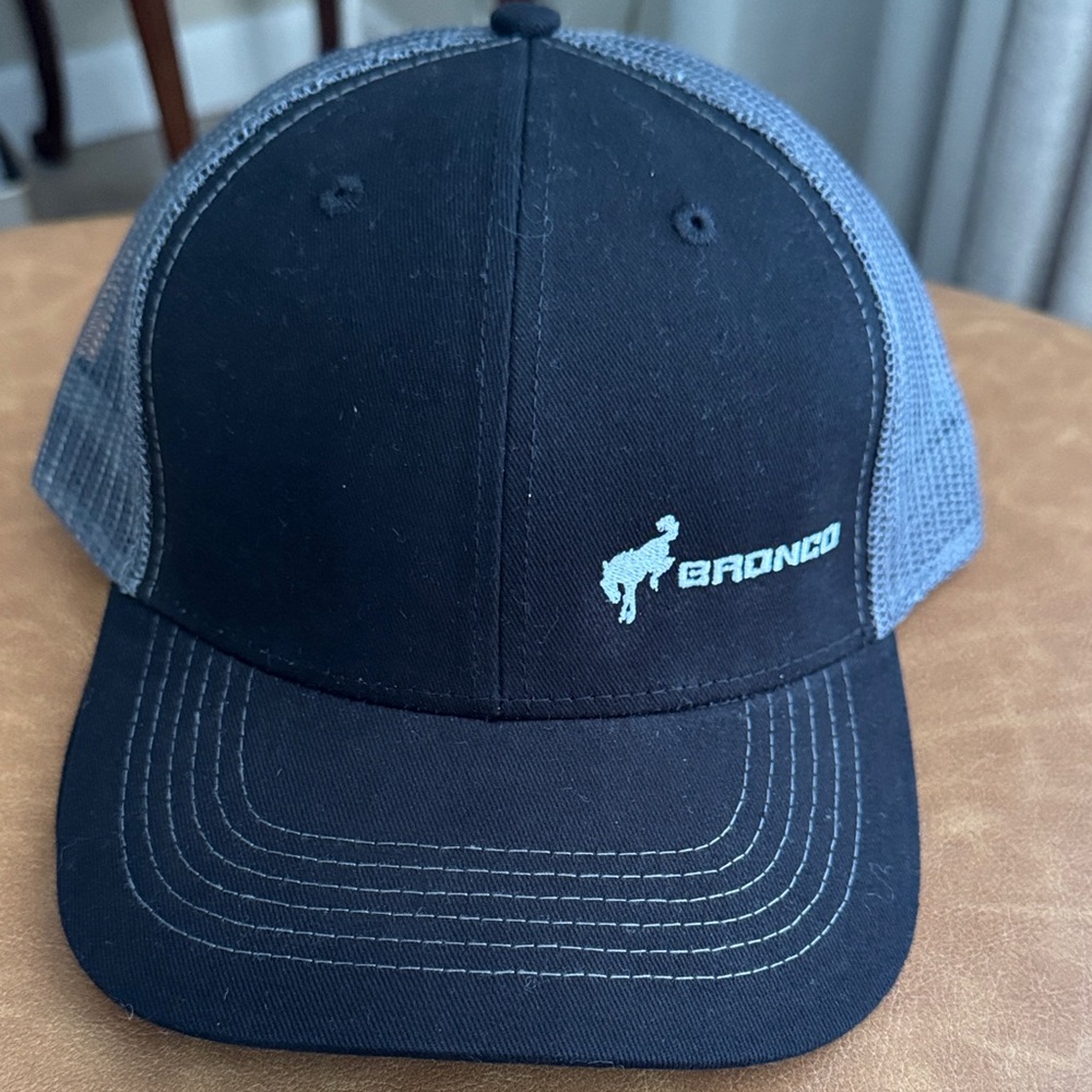 Bronco Black and Gray Mesh Cap
